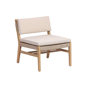 English Elm Omi Outdoor Acacia Wood Lounge Chair Set with Hand-woven Pe Rope and Cushions N773P411988B