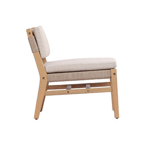 English Elm Omi Outdoor Acacia Wood Lounge Chair Set with Hand-woven Pe Rope and Cushions N773P411988B