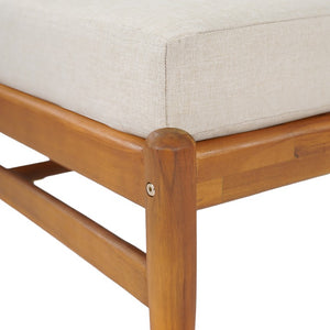 English Elm Cape Outdoor Acacia Wood Chaise Lounge with Hand Woven Rope Back and Teak Finish N773P434061S