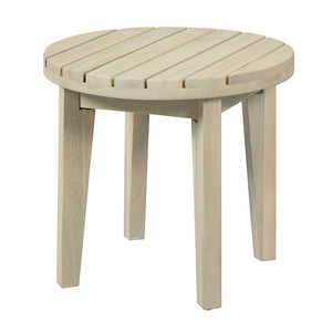 English Elm Outdoor Acacia Wood Square Side Table White Finish Patio Balcony Poolside Accent N773P434114S