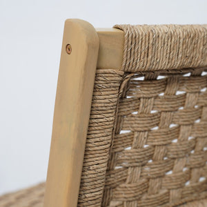 English Elm Noreen Outdoor Club Chair Solid Acacia Frame with Hand Woven PE Wicker Patio Seating N773P438600B