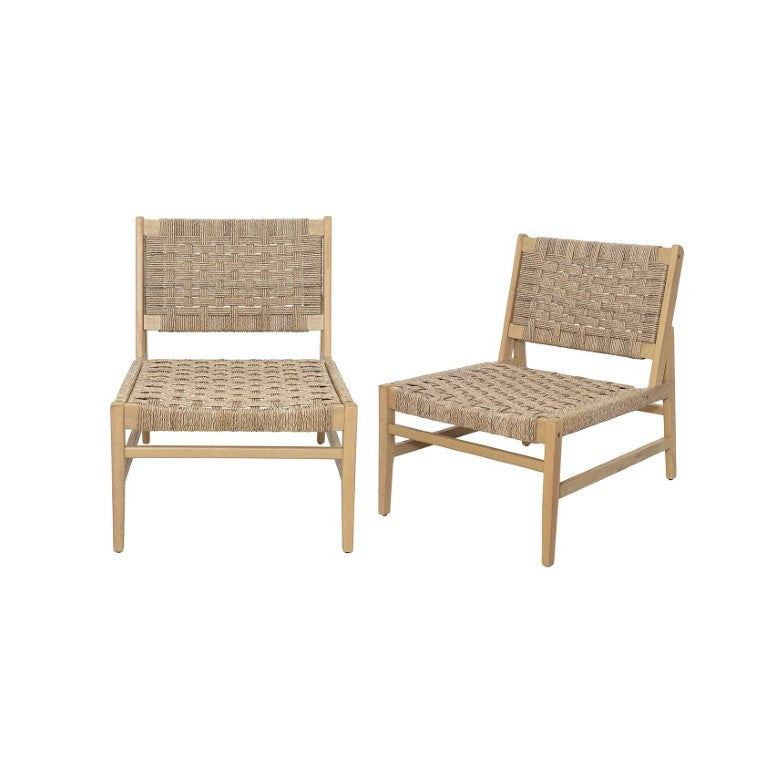English Elm Noreen Outdoor Club Chair Solid Acacia Frame with Hand Woven PE Wicker Patio Seating N773P438600B
