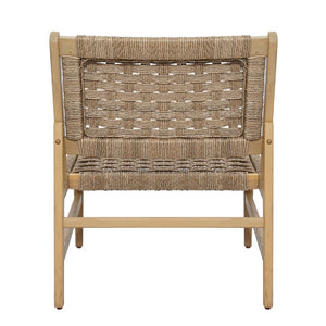 English Elm Noreen Outdoor Club Chair Solid Acacia Frame with Hand Woven PE Wicker Patio Seating N773P438600B