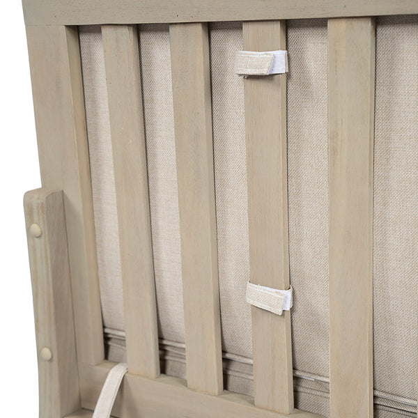 English Elm Perla Outdoor Left Arm Chair Solid Acacia Wood Frame with Sand Plush Cushions N773P446692S