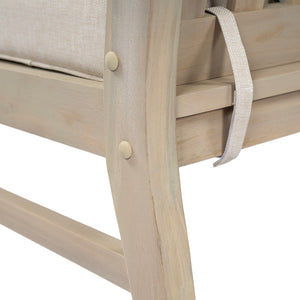 English Elm Perla Outdoor Sectional Arm Chair Solid Acacia Wood Frame with Resort Style Cushion N773P446693S