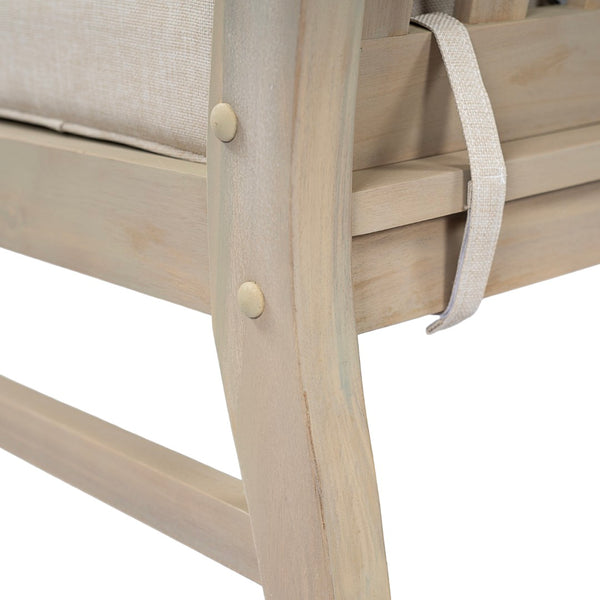 English Elm Perla Outdoor Sectional Arm Chair Solid Acacia Wood Frame with Resort Style Cushion N773P446693S