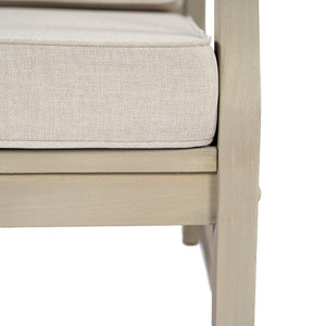 English Elm Perla Outdoor Sectional Arm Chair Solid Acacia Wood Frame with Resort Style Cushion N773P446693S