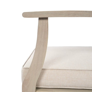 English Elm Perla Outdoor Sectional Arm Chair Solid Acacia Wood Frame with Resort Style Cushion N773P446693S