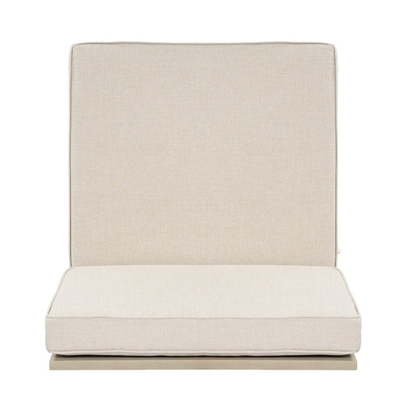 English Elm Perla Modular Outdoor Sectional Chair Solid Acacia Wood Frame with Sand Cushions N773P446694S