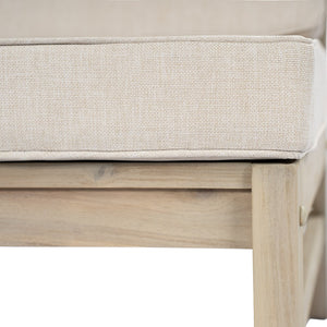 English Elm Perla Modular Outdoor Sectional Chair Solid Acacia Wood Frame with Sand Cushions N773P446694S