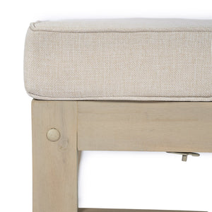 English Elm Perla Modular Outdoor Sectional Chair Solid Acacia Wood Frame with Sand Cushions N773P446694S