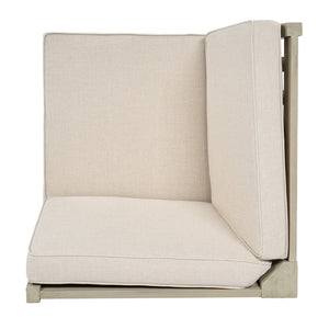 English Elm Perla Outdoor Corner Chair Solid Acacia Wood Modular Sectional Patio Seating N773P446695S