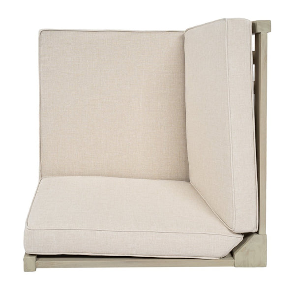 English Elm Perla Outdoor Corner Chair Solid Acacia Wood Modular Sectional Patio Seating N773P446695S