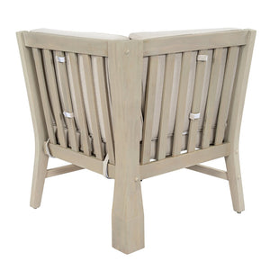 English Elm Perla Outdoor Corner Chair Solid Acacia Wood Modular Sectional Patio Seating N773P446695S