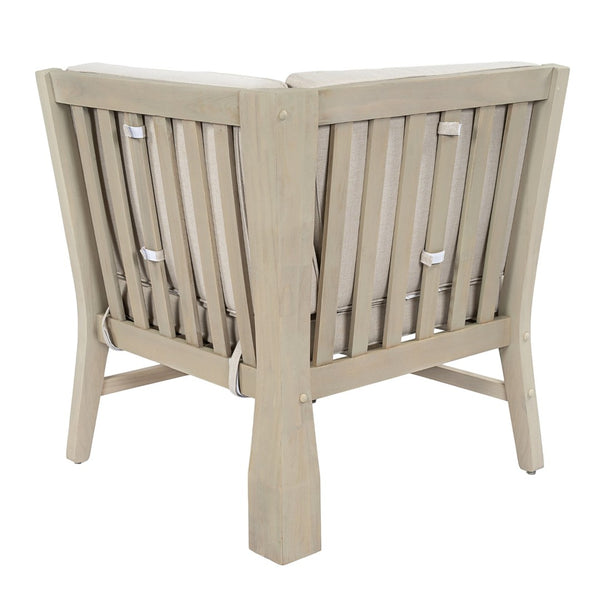 English Elm Perla Outdoor Corner Chair Solid Acacia Wood Modular Sectional Patio Seating N773P446695S