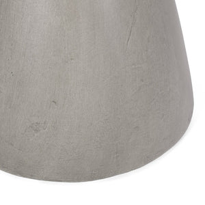 English Elm Outdoor Hourglass Pedestal Concrete Side Table for Modern Patio Lounge Spaces N773P462396L