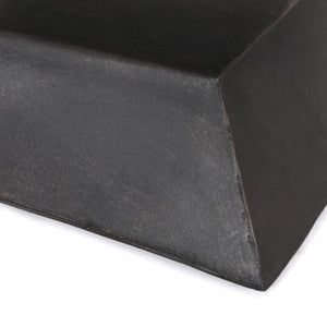 English Elm Outdoor Sculptural MGO Concrete Side Table with Geometric Cutouts for Patio Lounge N773P462402B