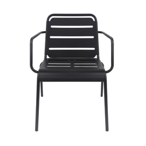 English Elm Verve 3 Piece Outdoor Bistro Set with Powder Coated Iron Frame for Patio or Balcony N773P468900B