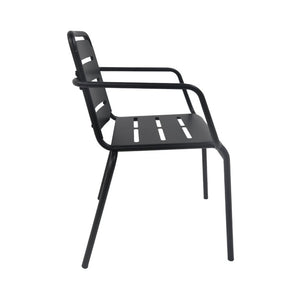 English Elm Verve 3 Piece Outdoor Bistro Set with Powder Coated Iron Frame for Patio or Balcony N773P468900B