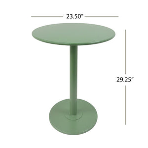 English Elm Verve Outdoor Iron Bistro Set 3 Piece Round Cafe Table Ergonomic Patio Chairs Garden N773P468900G