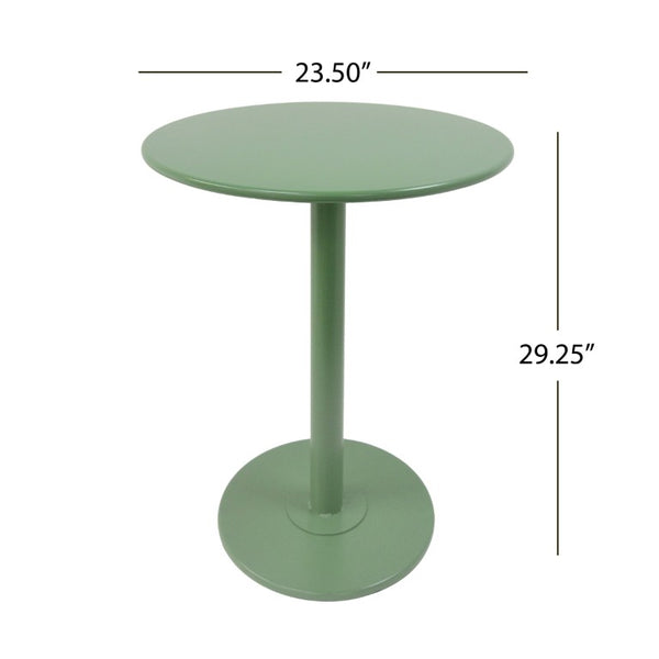 English Elm Verve Outdoor Iron Bistro Set 3 Piece Round Cafe Table Ergonomic Patio Chairs Garden N773P468900G
