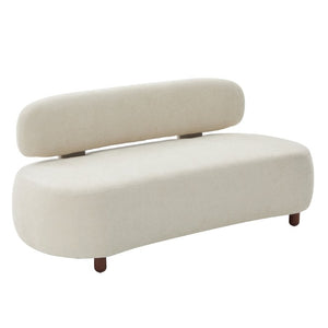 English Elm Lunara Sculptural Chenille Sofa with Oval Back and Deep Seat for Modern Living Rooms N773P469354B