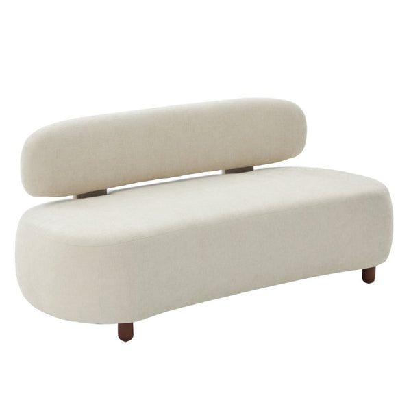 English Elm Lunara Sculptural Chenille Sofa with Oval Back and Deep Seat for Modern Living Rooms N773P469354B