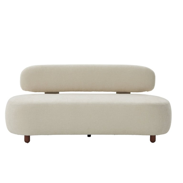English Elm Lunara Sculptural Chenille Sofa with Oval Back and Deep Seat for Modern Living Rooms N773P469354B
