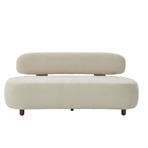 English Elm Lunara Sculptural Chenille Sofa with Oval Back and Deep Seat for Modern Living Rooms N773P469354B