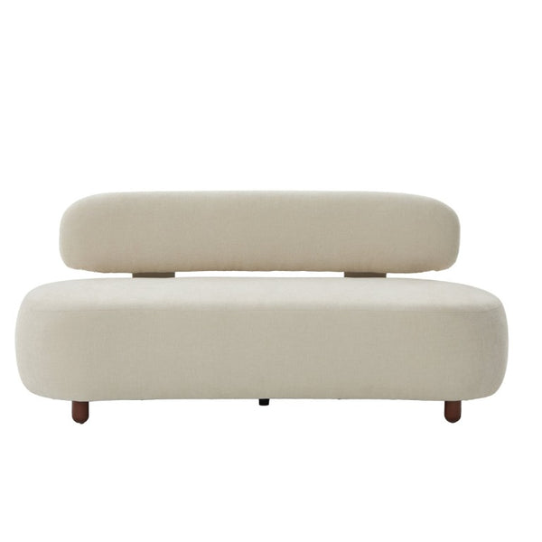 English Elm Lunara Sculptural Chenille Sofa with Oval Back and Deep Seat for Modern Living Rooms N773P469354B