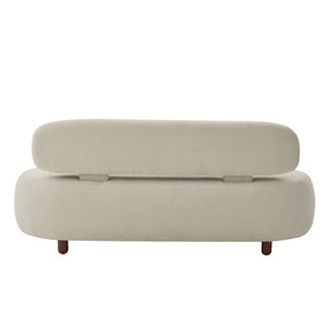 English Elm Lunara Sculptural Chenille Sofa with Oval Back and Deep Seat for Modern Living Rooms N773P469354B