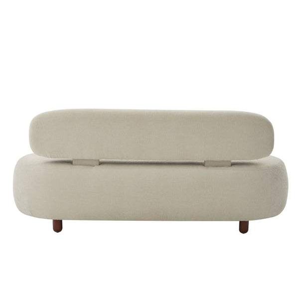 English Elm Lunara Sculptural Chenille Sofa with Oval Back and Deep Seat for Modern Living Rooms N773P469354B