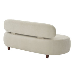 English Elm Lunara Sculptural Chenille Sofa with Oval Back and Deep Seat for Modern Living Rooms N773P469354B