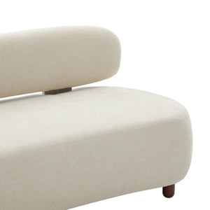 English Elm Lunara Sculptural Chenille Sofa with Oval Back and Deep Seat for Modern Living Rooms N773P469354B
