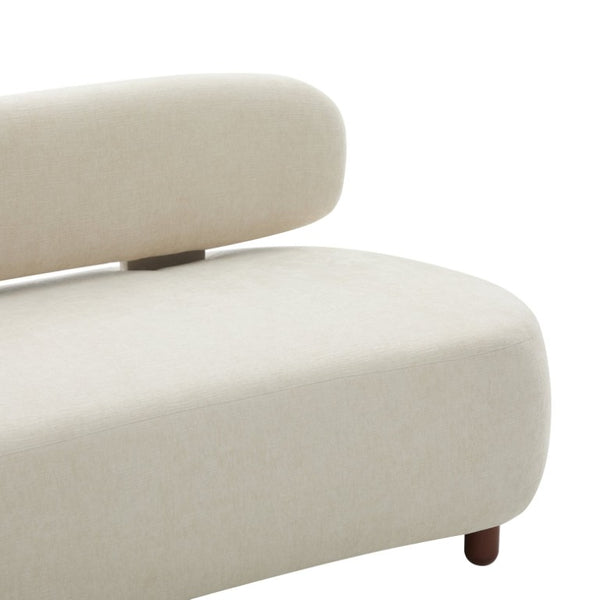 English Elm Lunara Sculptural Chenille Sofa with Oval Back and Deep Seat for Modern Living Rooms N773P469354B