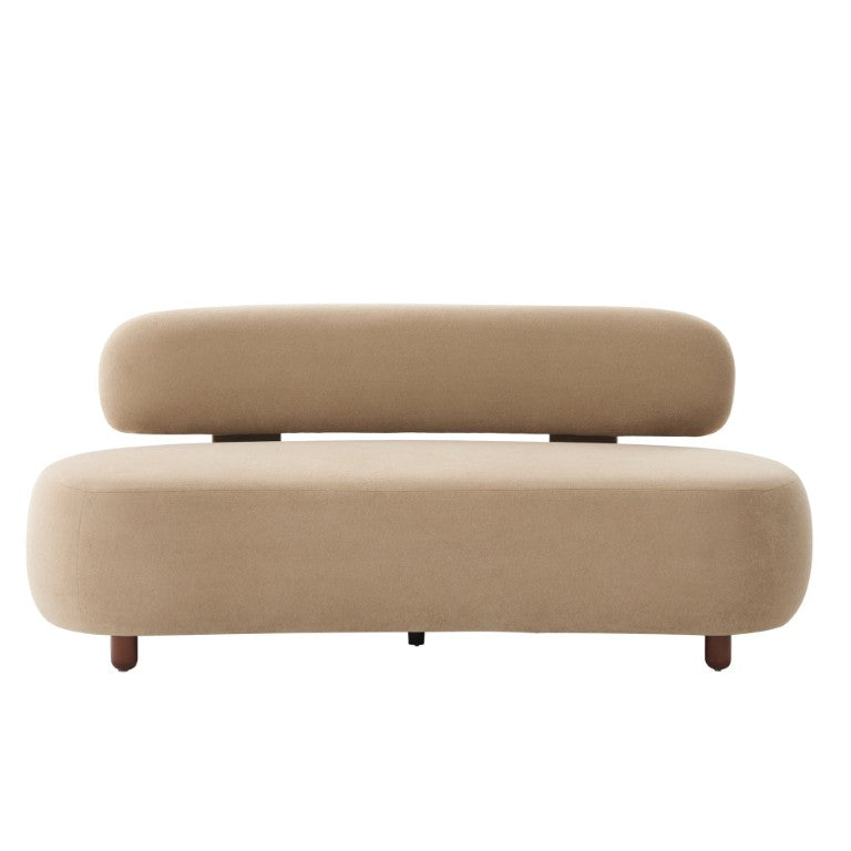 English Elm Lunara Sculptural Velvet Sofa with Oval Back Deep Seat and Solid Wood Frame N773P469354N