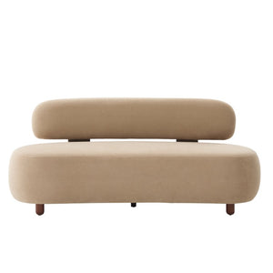 English Elm Lunara Sculptural Velvet Sofa with Oval Back Deep Seat and Solid Wood Frame N773P469354N
