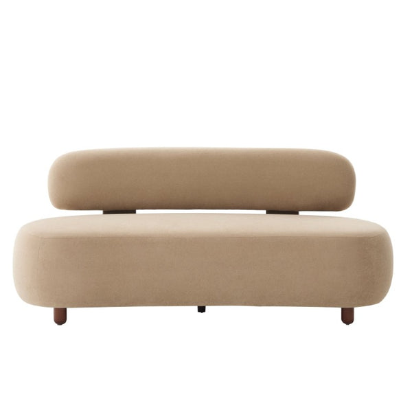English Elm Lunara Sculptural Velvet Sofa with Oval Back Deep Seat and Solid Wood Frame N773P469354N