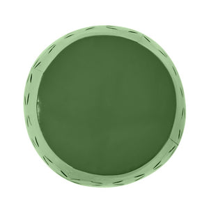 English Elm Lilac Powder Coated Iron Barrel Side Table with Leaf Cutout Design for Patio or Garden Green N773P540563G
