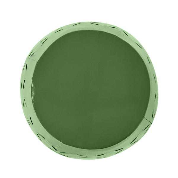 English Elm Lilac Powder Coated Iron Barrel Side Table with Leaf Cutout Design for Patio or Garden Green N773P540563G