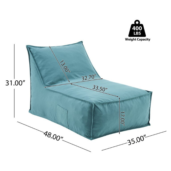 English Elm Perry Outdoor Bean Bag Lounge Chair Olefin Fabric Foam Fill Patio Relaxation Seat N775P265564T
