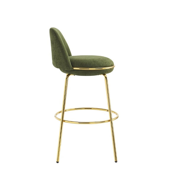 English Elm Rio Claro Velvet Barstools with Gold Frame Set of 2 for Kitchen Island or Pub Counter N775P268026N