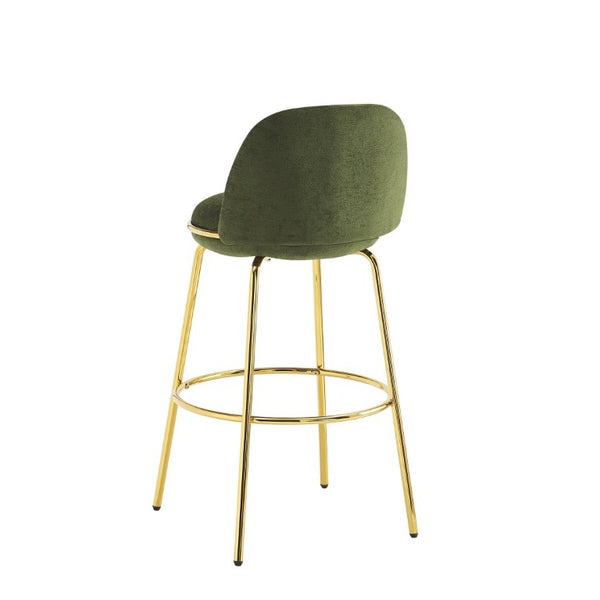 English Elm Rio Claro Velvet Barstools with Gold Frame Set of 2 for Kitchen Island or Pub Counter N775P268026N