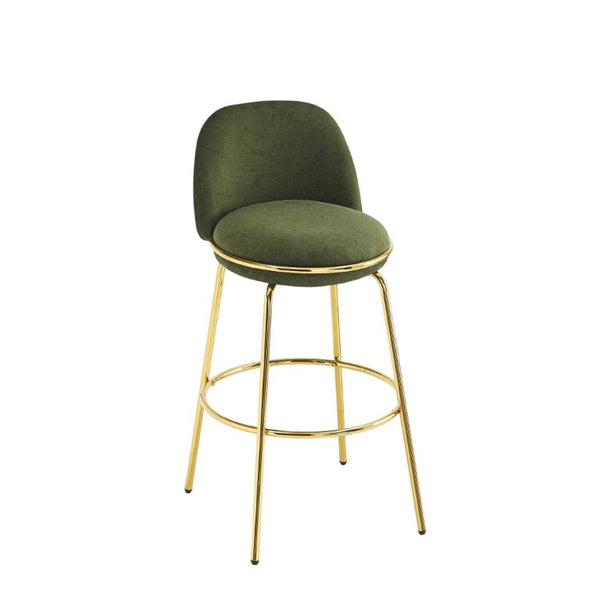 English Elm Rio Claro Velvet Barstools with Gold Frame Set of 2 for Kitchen Island or Pub Counter N775P268026N