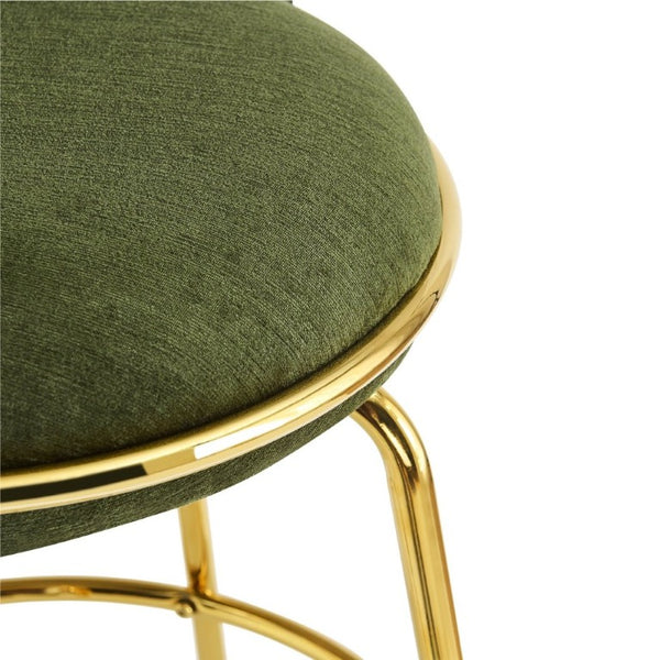 English Elm Rio Claro Velvet Barstools with Gold Frame Set of 2 for Kitchen Island or Pub Counter N775P268026N