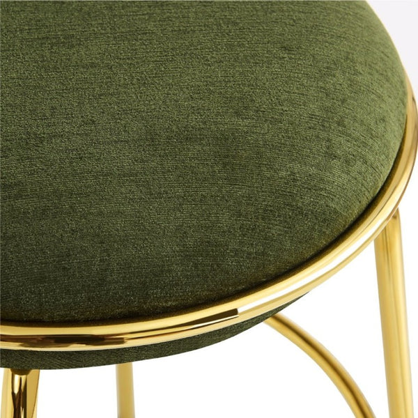English Elm Rio Claro Velvet Barstools with Gold Frame Set of 2 for Kitchen Island or Pub Counter N775P268026N