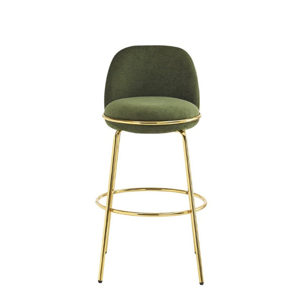 English Elm Rio Claro Velvet Barstools with Gold Frame Set of 2 for Kitchen Island or Pub Counter N775P268026N
