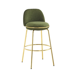 English Elm Rio Claro Velvet Barstools with Gold Frame Set of 2 for Kitchen Island or Pub Counter N775P268026N