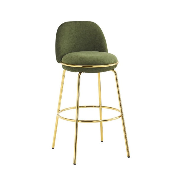 English Elm Rio Claro Velvet Barstools with Gold Frame Set of 2 for Kitchen Island or Pub Counter N775P268026N