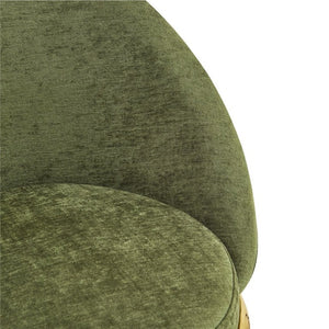 English Elm Celano Velvet Bar Stools Set of 4 with Gold Legs Glamorous Oval Shell Seating N775P268055N-S4